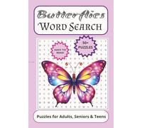 Butterflies Word Search Puzzle Book: Word Searches with Easy-to-Read Print about Butterflies, Caterpillar, Moths and more /6x9 inches, 110 pages/50+ ... Gifts for Vacations, Holidays, and Free times