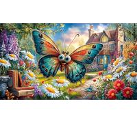 Butterfly 1000 Pc Adult Jigsaw Puzzle - Fun Challenging Educational Game Decompression 38x26/1000pcs