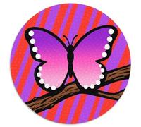 Butterfly 1000 Pieces Jigsaw Insect Round Puzzle for Adults And Kids Modern Unique Challenge Games Scene Creative 1000pcs (67.5x67.5cm)