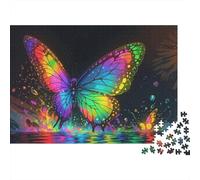 Butterfly 1000 Pieces Jigsaw Puzzle for Adults - Wildlife Premium Wooden Difficult Puzzles, Family Game Night Gift, Wall Art Home Decor, Relaxing Therapy Toy 1000pcs (75x50cm)