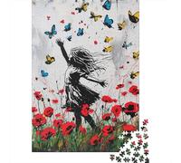 Butterfly 1000 Pieces Paper Puzzles for Adults Jigsaw Puzzles Educational Game Challenge Toy 1000pcs (38x26cm)