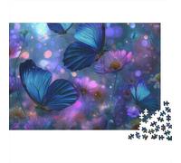 Butterfly 1000 Pieces Puzzles Beautiful View Colorful Butterfly Flutter Wall Decoration Educational Game Gifts Puzzles for Adults Jigsaw Puzzles for Adults 70x50cm/1000pcs