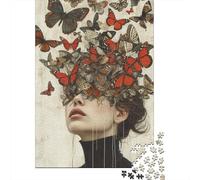 Butterfly 1000 Pieces Wooden Puzzles for Adults Jigsaw Puzzles Educational Game Challenge Toy 1000pcs (75x50cm)