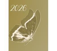 Butterfly 2026 A4 Desktop Diary With Week To Page: Romantic Weekly Organiser For Business or Home