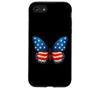 Butterfly 4th July USA Flag Patriotic Independence Day Case for iPhone SE (2020) / 7 / 8