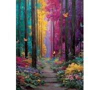 Butterfly 5D DIY Diamond Art, Plant Diamond Painting Kits for Adults, DIY Full Drill Crystal Gem Kits for Beginners, 5D Crystal Art Crafts Pictures for Adults, Home Decor, Relax, Gifts, 36x48in S-3942