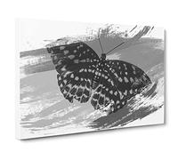 Butterfly 7 V1 Modern Canvas Wall Art Print Ready to Hang, Framed Picture for Living Room Bedroom Home Office Décor, 24x16 Inch (60x40 cm)