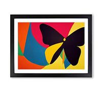 Butterfly Abstract Art Vol.1 H1022 Framed Print for Living Room Bedroom Home Office Décor, Wall Art Picture Ready to Hang, Black A2 Frame (64 x 46 cm)