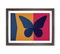 Butterfly Abstract Art Vol.2 H1022 Framed Print for Living Room Bedroom Home Office Décor, Wall Art Picture Ready to Hang, Walnut A3 Frame (46 x 34 cm)