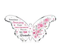 Butterfly Acrylic Ornament for Man & Women, Amazing People Themed Home Decor Items, Large-winged Butterfly Acrylic Transparent Plaque, Gifts for Friends and Family