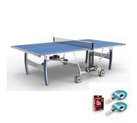 Butterfly Active L19 Rollaway Indoor Table Tennis Table + Sure Shot Indoor 2 Player Accessory Pack | 19mm Match-Quality Top, Wheelchair Friendly | 2 Bats & 12 Balls Included