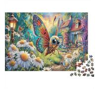 Butterfly Adult Jigsaws 1000Pc | Educational Decompression Giant Butterfly in Meadow Wall Decoration & Great Gift 52x38cm/1000pcs