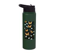Butterfly Aesthetic Monarch Butterflies Nature Orange Stainless Steel Insulated Water Bottle