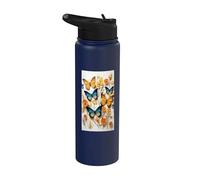 Butterfly Aesthetic Monarch Butterflies Nature Orange Stainless Steel Insulated Water Bottle