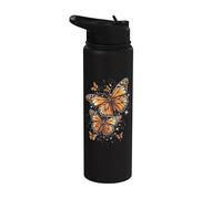 Butterfly Aesthetic Orange Monarch Butterflies Nature Stainless Steel Insulated Water Bottle