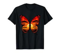 Butterfly African Sunset Acacia Tree Landscape T-Shirt