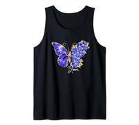 Butterfly and blue flowers, bloom and shine Tank Top