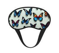 Butterfly and Cello Print Adults Soft Washable Eye Mask for Light Blocking Nap Face Sleeping Travel Cover