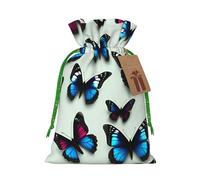 Butterfly and cello print Drawstring Gift Bag for Wedding Party Birthday Unique Present Bag Reusable Canvas Bag,1 Piece S