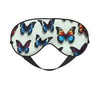 Butterfly and Cello Print Silk Sleep Mask with Adjustable Buckle Stylish Eye Mask for Women Travel Nap Shift Work Office