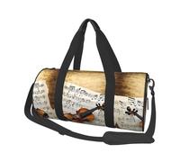 Butterfly and Cello Print Travel Duffel Bag, Foldable Gym Bag Overnight Weekend Bags for Women, Large Holdall Bag Cabin Bag for Sports and Travel