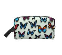 Butterfly and Cello Print Travel Grooming Storage Bag, Reusable Makeup Storage Organizer, Bathroom Supplies