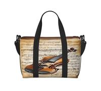 (Butterfly and Cello) Waterproof Lightweight Hand Travel Bag - Large Carry-On for 3-5 Day Trips | Air Travel, Sports, Weekend Use | Men & Women (1-Pack)