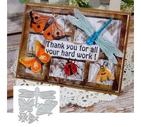 Butterfly and Dragonfly Metal Die Cuts,Spring Animal Insect Bee Cutting Dies Cut Stencils DIY Scrapbooking Decorative Embossing Paper Scrapbooking Card Making