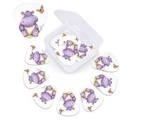 Butterfly and hippo Guitar Picks 12 Pack 3 Different Thickness Celluloid Guitar Plectrums with Guitar Pick Storage Box Personalized Guitar Pick for Acoustic Guitar Picks