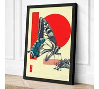 Butterfly and Industry Canvas Wall Art Print 24x16 Inch