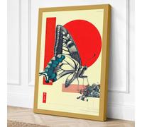 Butterfly and Industry Canvas Wall Art Print 24x16 Inch