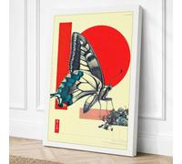 Butterfly and Industry Canvas Wall Art Print 30x20 Inch
