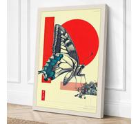 Butterfly and Industry Canvas Wall Art Print 36x24 Inch