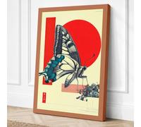 Butterfly and Industry Canvas Wall Art Print 36x24 Inch