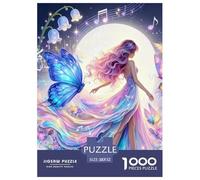 Butterfly And Maiden Jigsaw Puzzles for Adults Interesting Puzzle Game 1000 Piece Educational Games Home Decoration Gifts 52x38cm/1000pcs