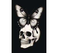 Butterfly and Skull Notebook - Gothic Ink Art Journal: Dark aesthetic design • 200-page 6x9 inch blank notebook for writing or sketches