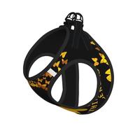 Butterfly And Sunflower Printing Dog Summer Harness With Leash Set,Adjustable And Reflective Step-In Puppy Pet Vest Harnesses