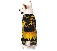 Butterfly And Sunflower Small Pets Wear Hoodies,Dog Jumper Sweatshirt,Warm And Lightweight, Soft Texture, Easy To Wear
