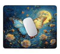 Butterfly And The Moon Mouse Mat - 11.81 × 9.84 in, Gaming Mouse Pad g-377