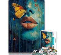 Butterfly And Woman Adult Jigsaws 1000 Pieces Difficult,Family Game Stress Reliever Difficult Challenge Great Gifts And Toys 50x75cm