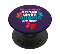 Butterfly Angel Spiritual Memorial Nature Symbol Heaven Sign PopSockets Adhesive PopGrip