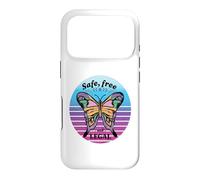 Butterfly Art Body Autonomy Abstract Safe Free Legal Message Case for iPhone 17 Pro