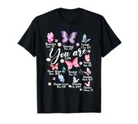 Butterfly Art Christian Bible Verse Religious You Are T-Shirt