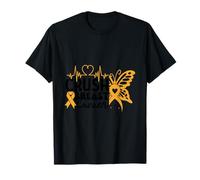 Butterfly Awareness Ribbon Heartbeat Design for Caring Souls T-Shirt