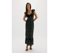 Butterfly Babe Maxi Dress at Free People in Black And White Combo, Size: Small - female