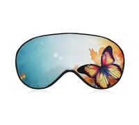 Butterfly Background Eye Mask, Side Sleeping Mask Light Blindfold Sleeping Mask Nose Pad and Elastic Band for Children Women and Men