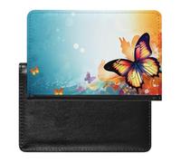 Butterfly Background Passport Cover Protector Rfid Blocking Passport Holder Id Card Holder Secure Travel Wallet Organizer for Passport Tickets Credit Cards, style, One Size