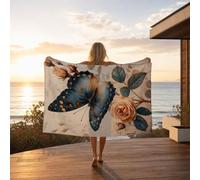 Butterfly Beach Towels Oversized 60x40 Inch, Animal Beach Towel 150x100, Quick Dry Sand Resistant Lightweight for als Camping Vacation Travel Essentials for Sauna Pool Gym Yoga Bath Towels JXLT-3236