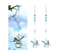 Butterfly Beads Rainbow Hanging Crystal Prism Suncatcher Pendant Window Decor