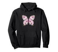 Butterfly, beautiful flowers, pink flower, pink butterflies Pullover Hoodie